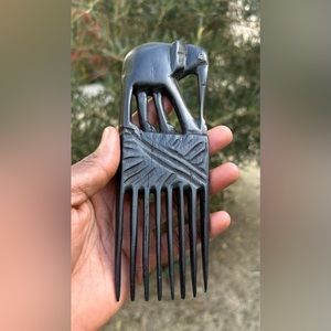 VTG Hand Carved Afro Pick Comb 🪮 🇧🇯 Sz 6.5”x2.5”